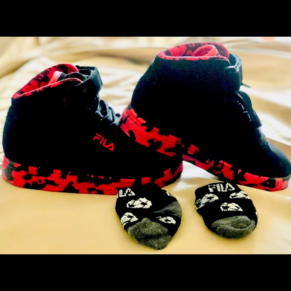 Fila Toddler Vulc 13 Mashup Children's Athletic Shoe (Black - Size 11- Toddler